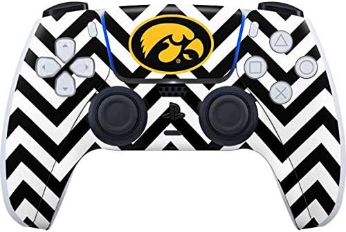 Skinit Decal Gaming Skin Compatible with PS5 Controller - Officially Licensed University of Iowa Hawkeyes Pattern Design