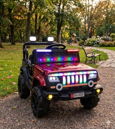Image of SHAKYA WORLD Battery-Operated Rechargeable Ride-on Car for Kids with Remote Control, 1 to 4 Years, Red