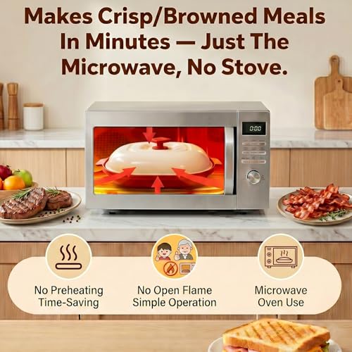 Red Microwave Grill Pan with Lid - image 6