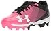 Under Armour Boys' Leadoff Low Jr. RM Baseball Shoe, Black (002)/Cerise, 11K