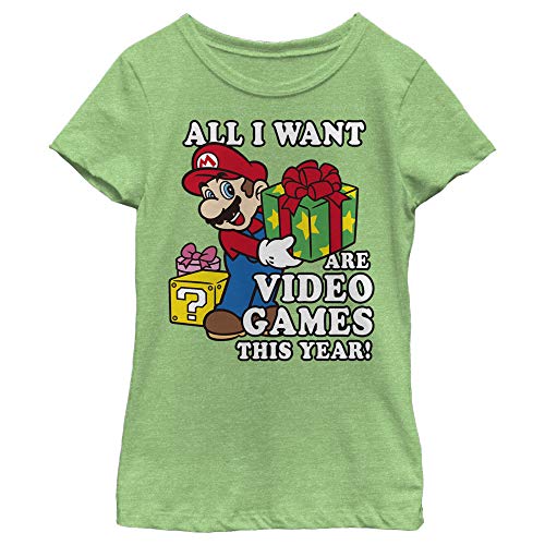 T-shirt Nintendo pour femme vert XS idéal pour vos soirées gaming décontractées