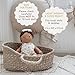 BEBE BASK Premium Baby Doll Bassinet - Handcrafted & Award-Winning Seagrass Moses Basket - Doll Carrier with Luxe Mattress