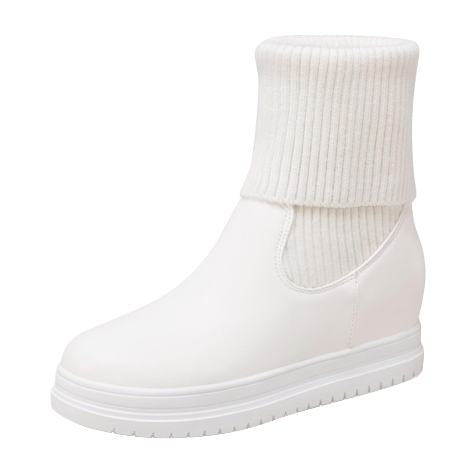 Botas al tobillo marrones gamuza otoño punta redonda, punto botas