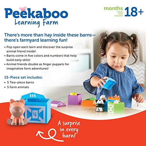 Learning Resources Peekaboo Learning Farm - 10 Pieces, Ages 18+ months Toddler Learning Toys, Counting and Sorting Toys… - Image 7