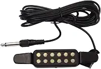 Alnicov Captador De 12 Furos Para Violão Acústico, Transdutor E Amplificador Com Cabo 3 Metros Conector 1/4 Polegada Violões Folk Clássicos 40/41 Polegadas
