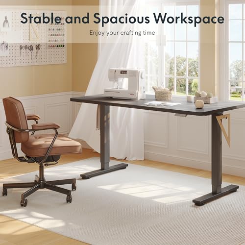 FLEXISPOT Electric Adjustable Workbench, 55x28 Inches Ergonomic Worktable with Drawer and Wheels for Garage, Workshop and Office, Spacious Desktop for Woodworking and Crafts, Black, 4 Packages - image 9