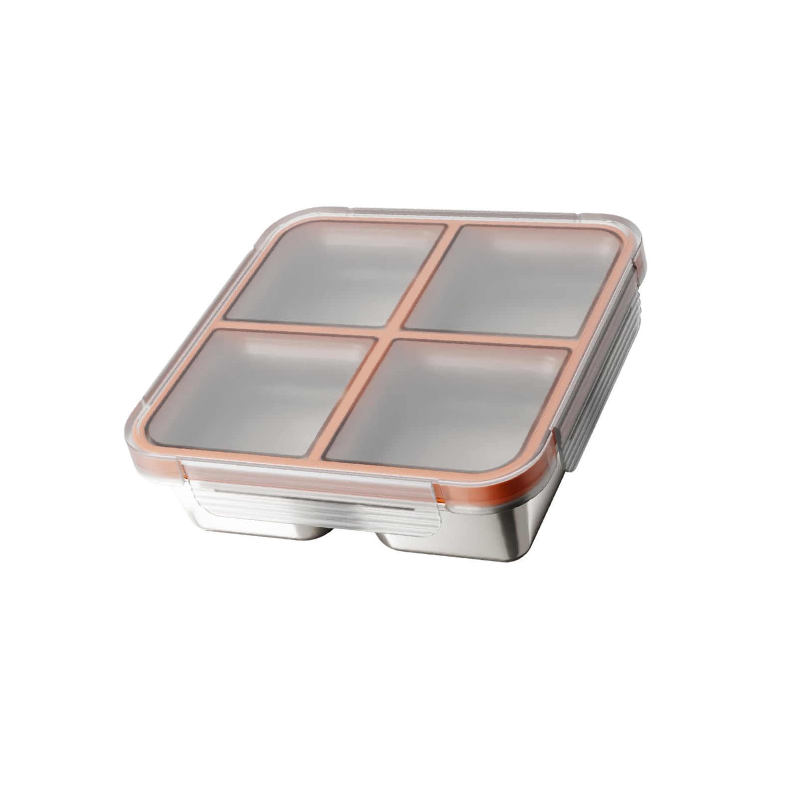 Tsophreniq 4 Compartment Sealed Food Container 304 Nonrust Steel Food for Adults Dishwasher Safe Meal Container