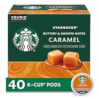 Starbucks K-Cup Coffee Pods—Caramel Flavored Coffee—100% Arabica—1 box (40 pods)