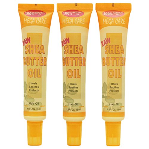 Sunflower Cosmetics Mega Care Tube Hair Oil 1.5oz (3 Pack) (Shea Butter Oil)