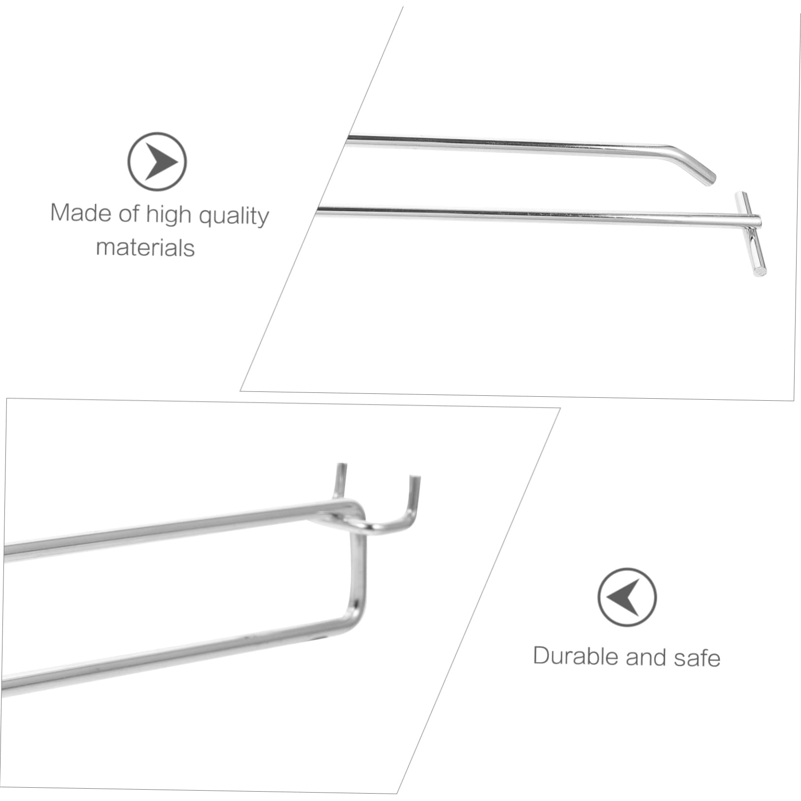 3 Set Ganci Per Pegboard Metallo Per Organizzatore Da Muro Per Garage E Negozi Resistenti E Facili Da Installare Per Utensili E Articoli 6 Pezzi*3