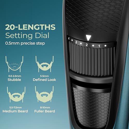 Image of Lifelong Beard Trimmer for Man | Timmer Men Beard | Cordless Trimmer for Men All in One | Grooming Kit with Skin Friendly Blades | Shaving Machine with 20 Lengths, 50-Min Runtime, Type-C Rechargeable
