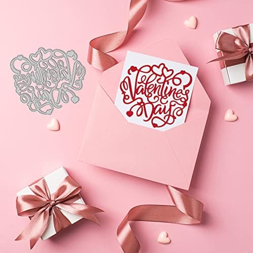 GLOBLELAND 3Pcs Valentines Day Frame Cutting Dies Metal Cupid Love Arrow Die Cuts Embossing Stencils Template for Paper Card Making Decoration DIY Scrapbooking Album Craft Decor