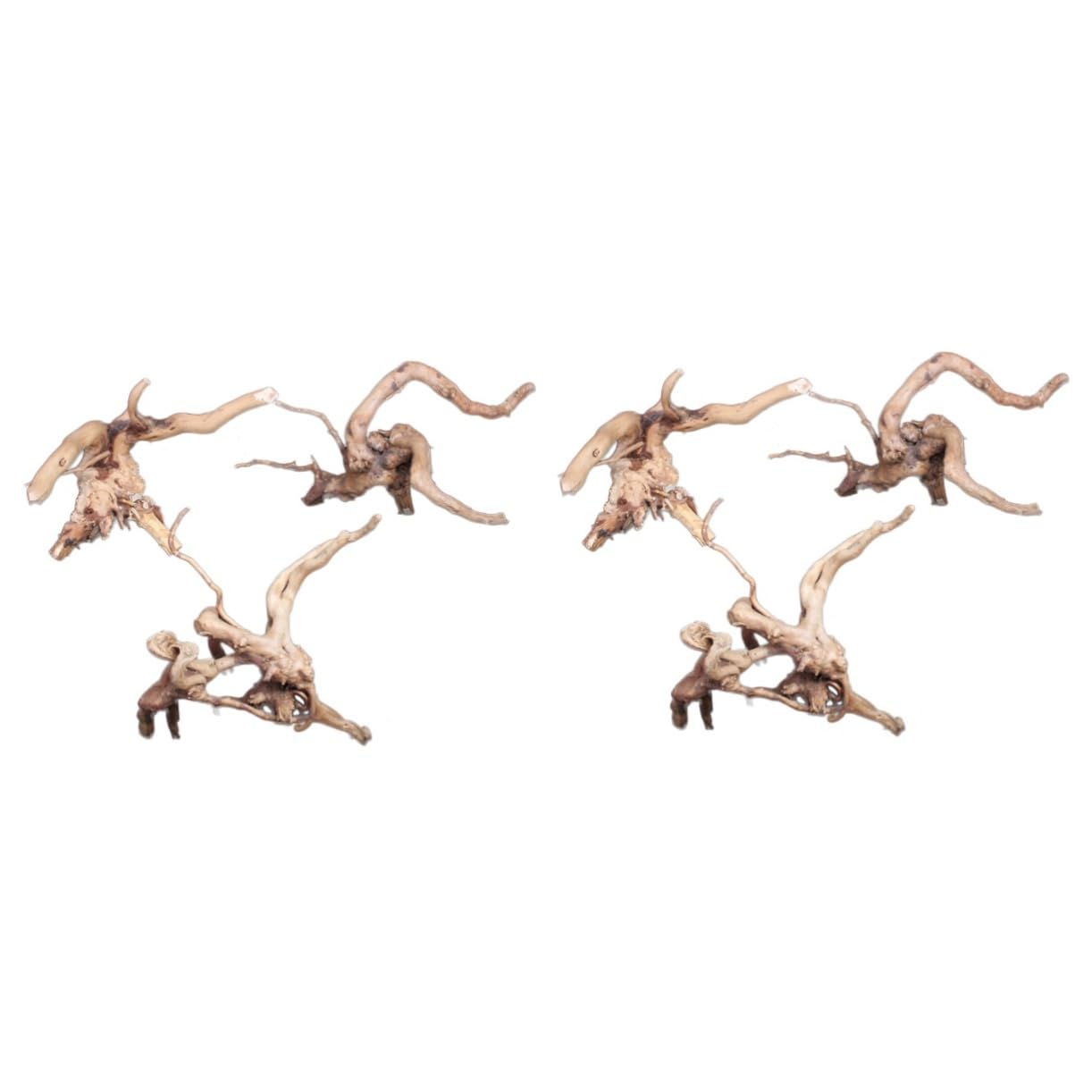 DOITOOL 2stücke Natural Wood Aquarium Ornament Miniatur Baumwurzel Für Aquarienlandschaft Für Dekoration Und Versteckmöglichkeiten Für Fische