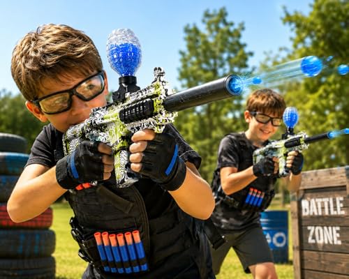 Image of Kammateswara M416 Electric Automatic Gel Ball Blaster Gun Toy for Kids | Rechargeable | USB Charging | Outdoor Action Play Toy Gift for Boys & Girls(Multicolor)