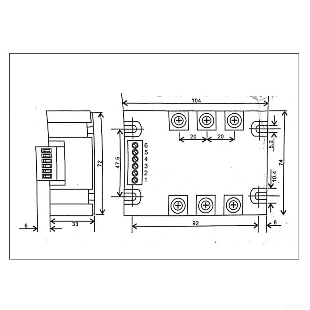 3-Phasen-AC Spannungsregelmodul Leistungsregler Thyristor 380 V 40 A-150 A für Industrieanlagen (80 A)