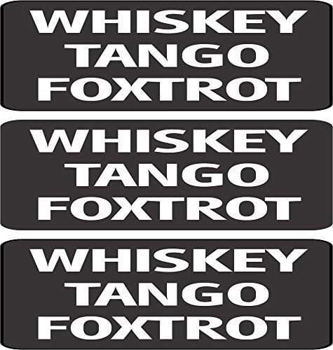 3 Pieces WTF Whiskey Tango Foxtrot Hard Hat Sticker Funny Decal, Morale Military Helmet Sticker