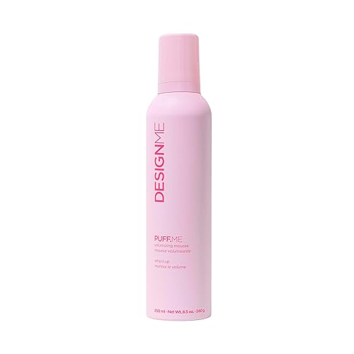 Design.Me PUFF.ME Hair Volumizing Mousse | Lightweight & Flexible Hold Hair Mousse for Curls, Waves, or Straight Hair | Paraben & Sulfate-Free Hair Volumizer for Fine Hair with Vitamin B5 & E, 250mL