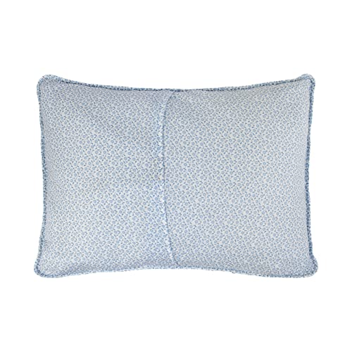Edredón individual reversible de algodón aciano con fundas de almohada Kenna 6