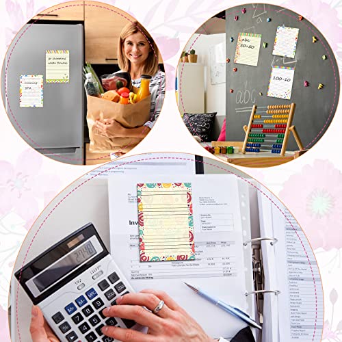 Image of Junkin 8 Pcs Memo Pads for Women, Colorful Funny Note Pads, 4 inch x 5.6'' | Fun Pattern Design, Office Home Refrigerator Use, To Do List Scratch Memo Notes, Gift Supplies, 30 Sheets Per Pad