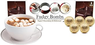 Doohickey Fudgy Bombs, Hot Chocolate Bombs Filled with Cocoa Mix and Marshmallows, Hot Cocoa Bombs Easy to Make, Super Chocolatey and Delicious Taste (5 Pack)