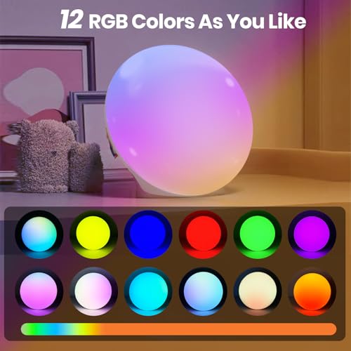 Image of LASTAR Light Therapy Lamp, 10,000 Lux Sunlight Lamp with 4 Color Temperatures & 5 Brightness Level & 60Min Timer, 12 RGB Colors Touch Control Sun Lamp with Memory Function for Home /Office