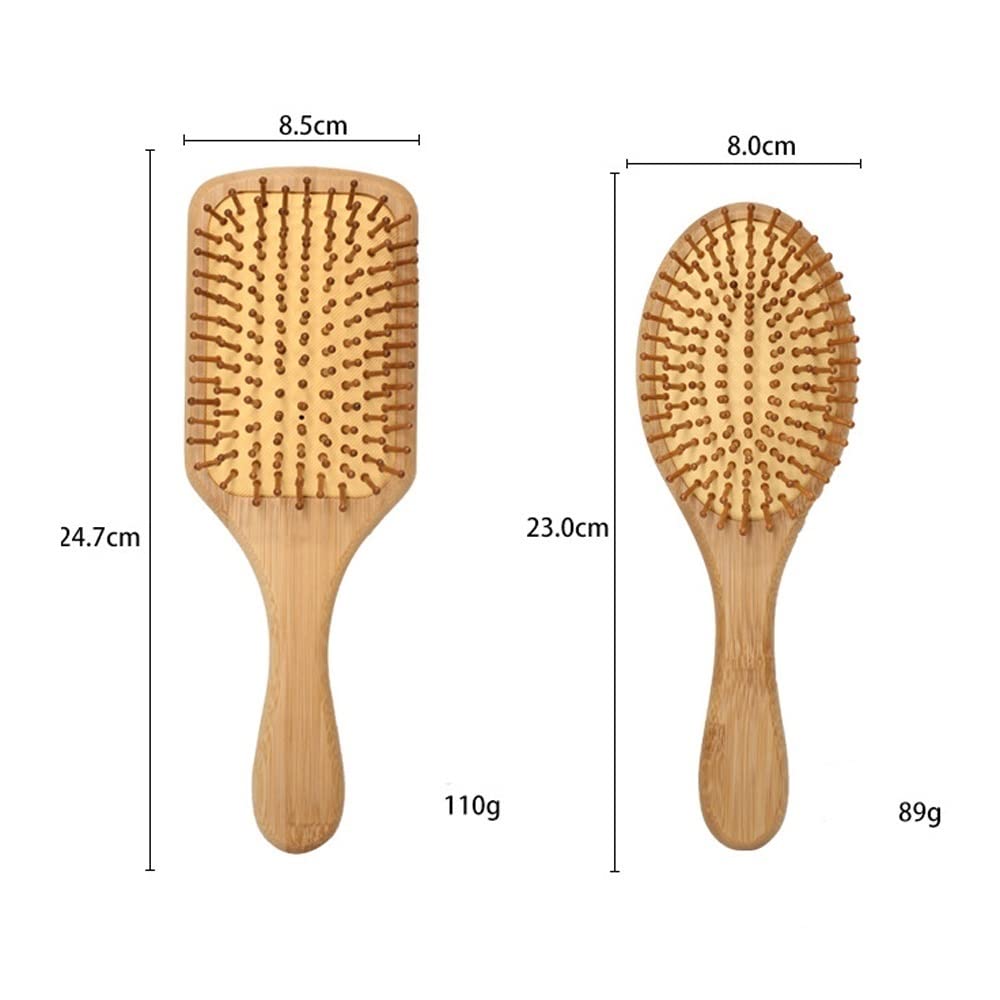 Cepillo para el cabello, cepillo de madera de bambú de alta calidad, antiestático de bambú natural, panel grande, peine de masaje, cojín de aire, cepillo de masaje para el cuidado del cabello