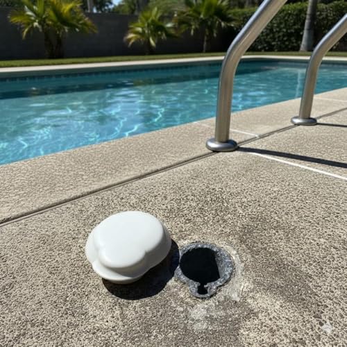 JED Pool Tools 85-980 Pool Ladder Anchor Cover (2-Pack) - 3-Inch Resin Anchor Savers, Weather-Resistant, Beige – Ladder Anchor Support, Socket Protector - Made in USA