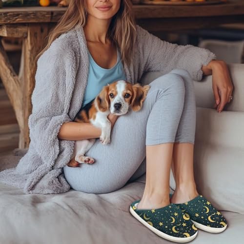 chaqlin House Slipper Universe Fuzzy Sandals for Men Women Furry Bedroom Anti Skid Thick Sole Slippers Casual Outdoor Shoes4