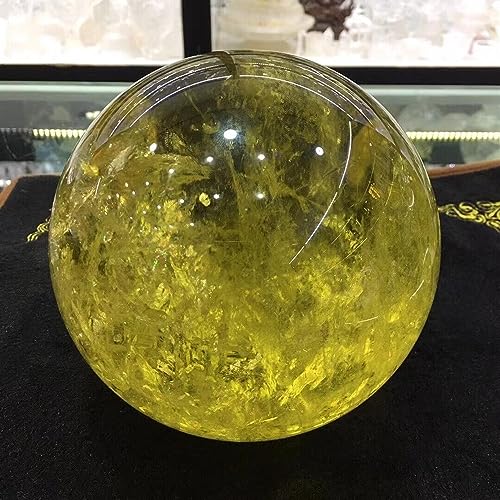 Esfera de cristal amarillo MDBJTCYZN de 300-400g para decoración 4