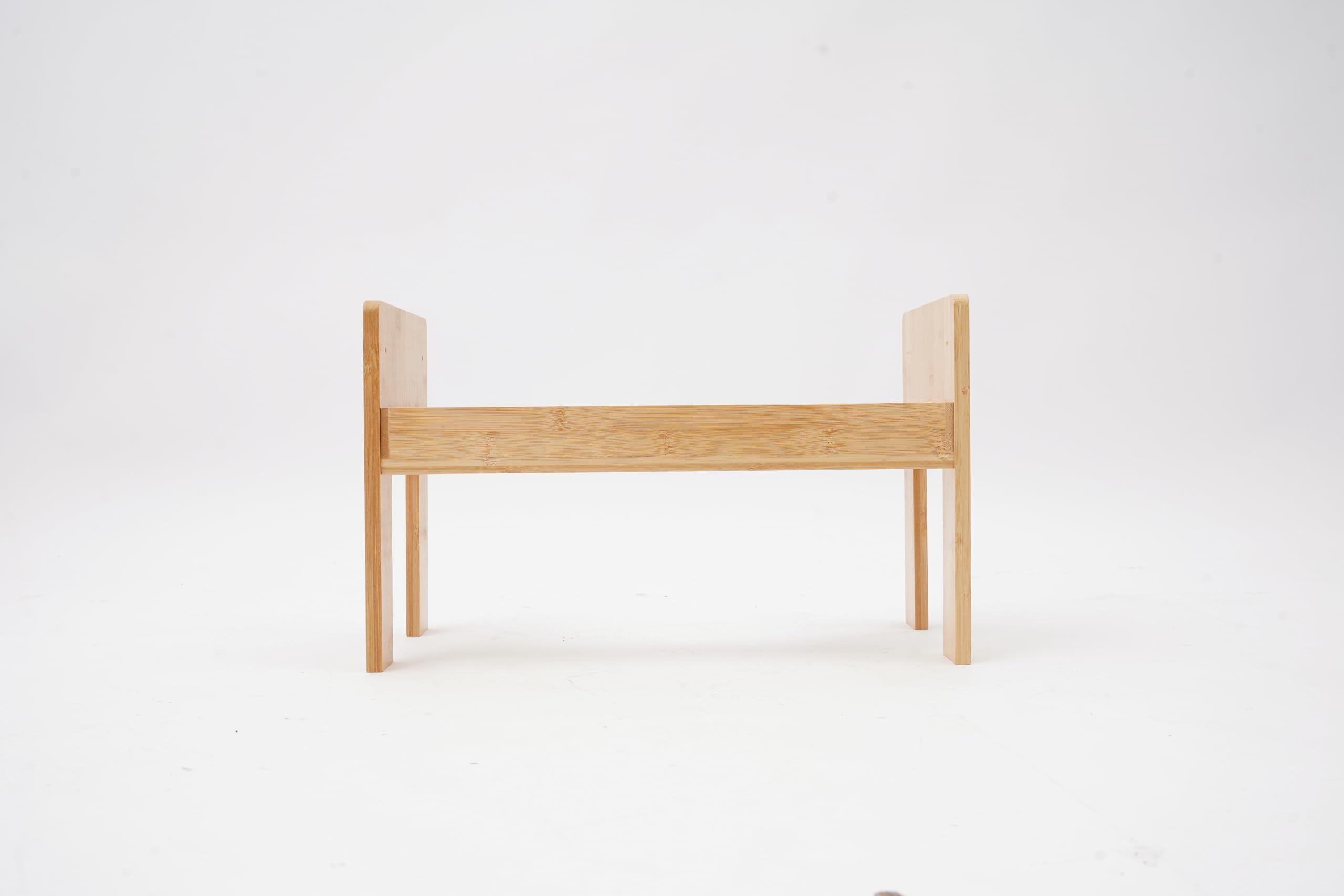 Taburete de bambú para inodoro, altura regulable, soporte para inodoro, tabla de madera, taburete en forma de C de 35 grados