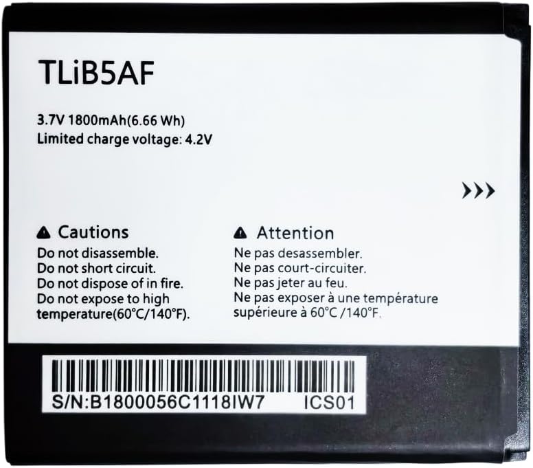 Pattaya TLiB5AF Battery Replacement for Alcate l T C L S800 One Touch 997D OT-997 OT997 5035