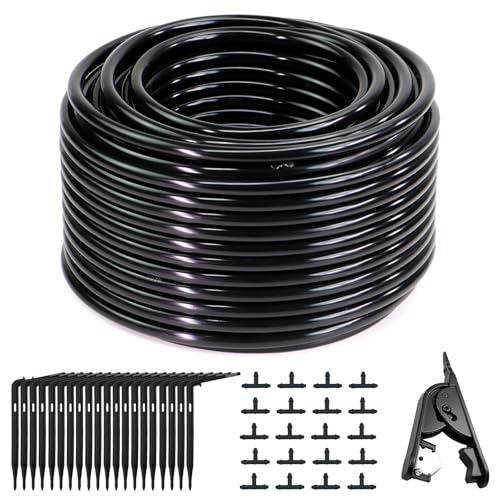 AYrundel Mikro-Bewässerungsschlauch 40M,Micro-Drip-Bewässerungssystem schlauch,Tropfbewässerungs schlauch 3/5mm,für Gartenbewässerungssystem,Gewächshaus,Balkon