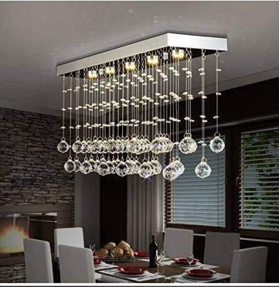 Vikas Light Crystal Glass Chandelier Roof Light Ceiling Light for Rooftop Living & Home Decoration (Multi)