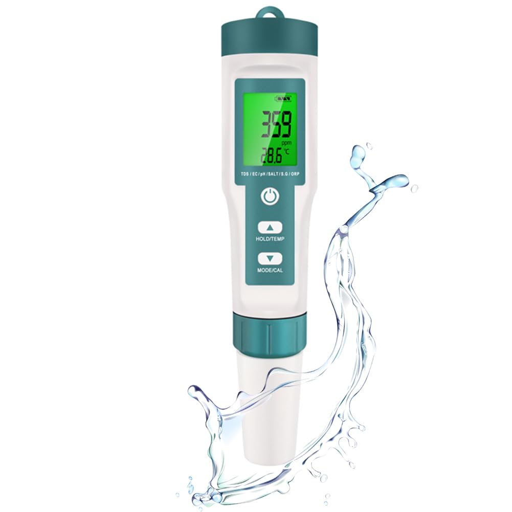 Testeur pH et qualite de l eau 7 en 1 stylo multiparametre portable ATC pour piscine et aquarium