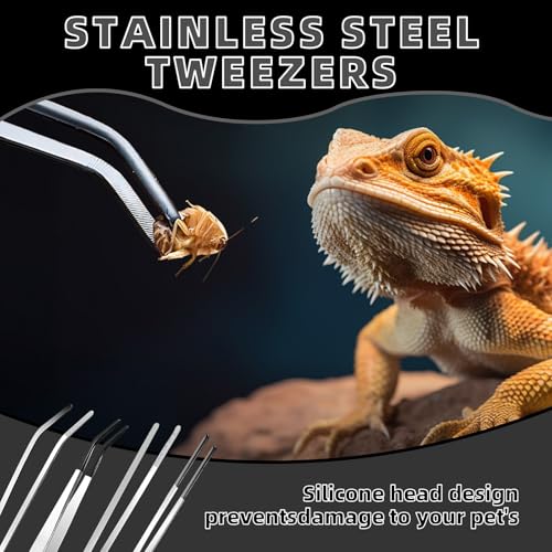 KAIYAYA 4 Stück Aquarium Pinzetten Set, Pinzette Lang 27 cm mit Gummispitze, Gerade und Gebogene Pinzette Edelstahl Pinzetten Groß für Wasserpflanze Zange Futterzange Pflanzenpinzette Gartenarbeiten