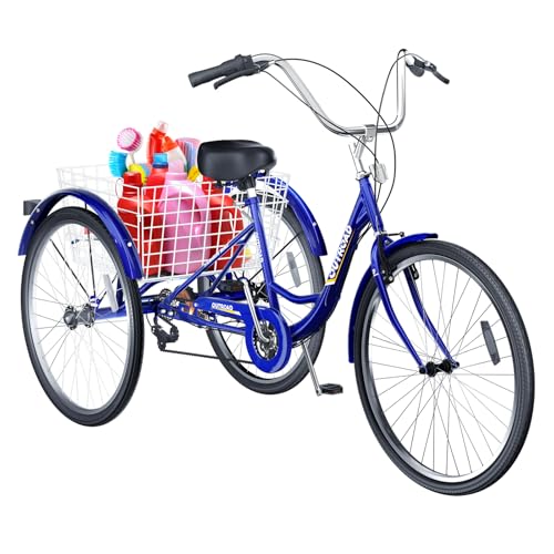 Brightpeak 26' 1-Speed Adult Tricycle – Large...