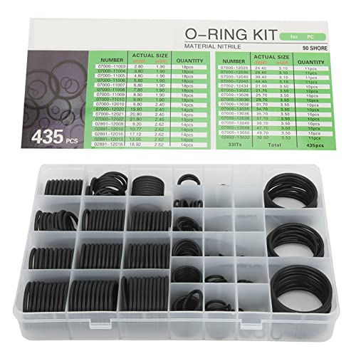 Kit de Sortimento de Anel Em O Aramox, Kit de VedaçãO de Anel Em O de 435 PeçAs de Borracha Resisten