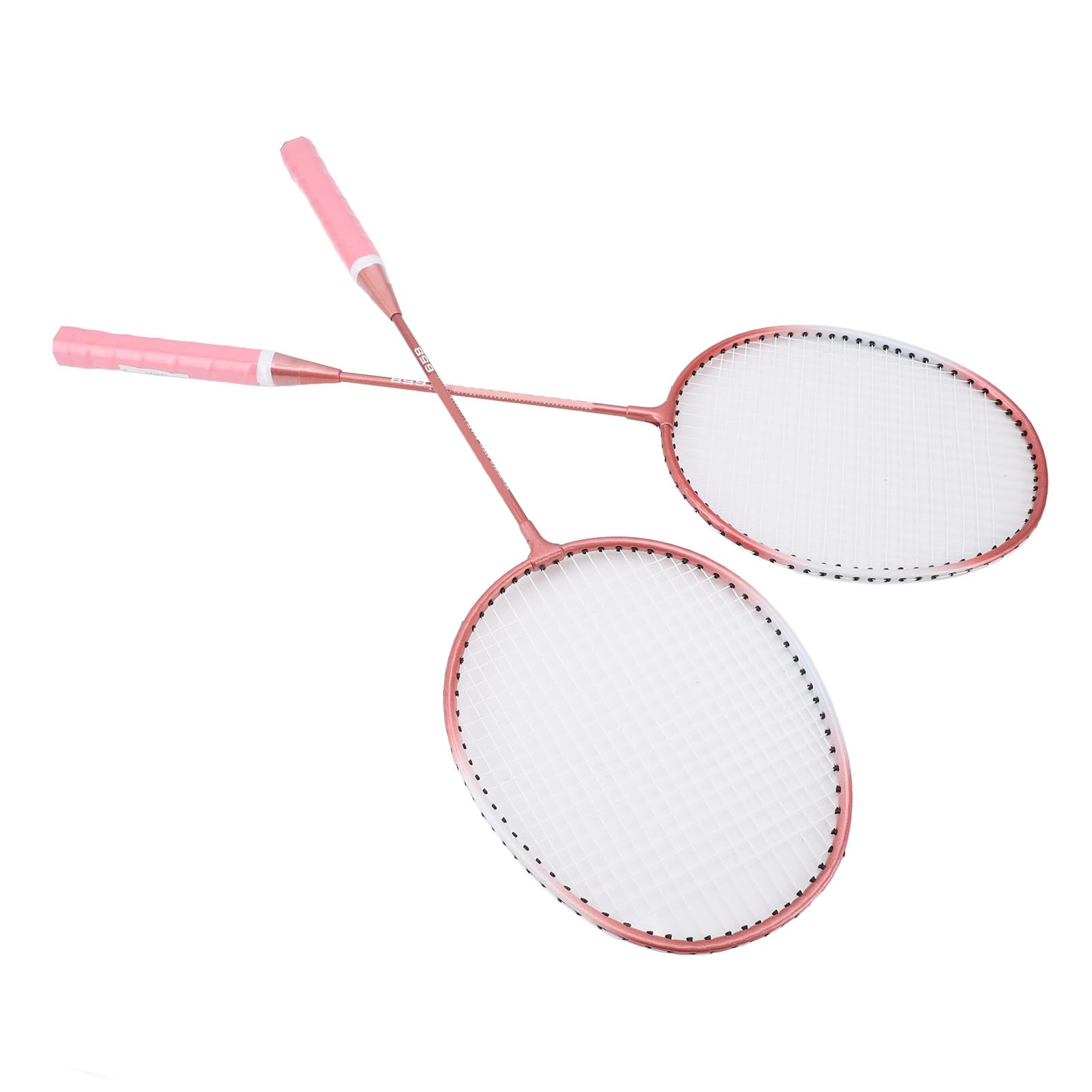 Set da Badminton Racchette Premium in Lega di Ferro con 3 Volani per il Divertimento in Famiglia di Tutte le età (PINK)