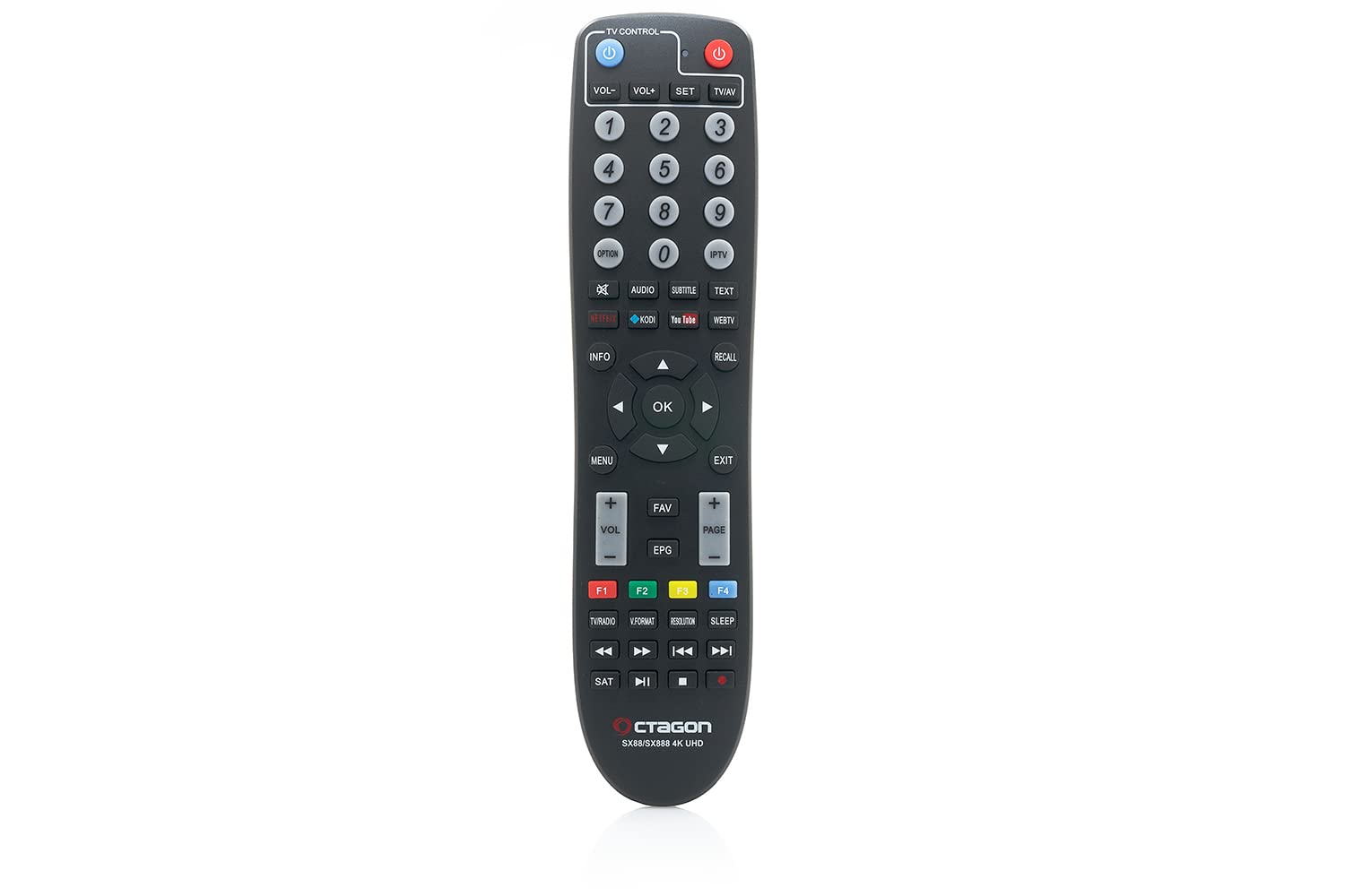 Octagon SX888 4K UHD Receiver H.265 1GB RAM 4GB Flash Multistream Negro