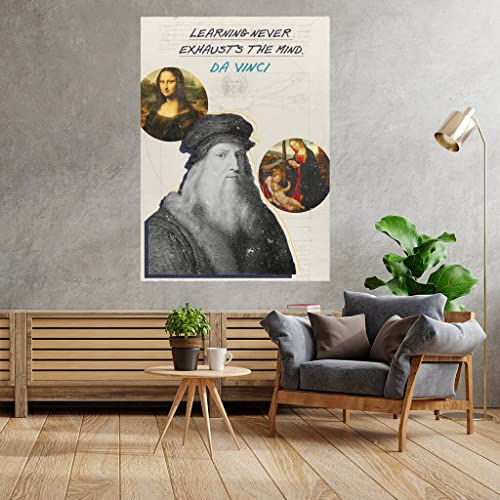 Affiche Learning Never Exhausts the Mind poster Da Vinci pour déco murale