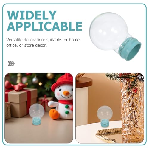 Miniatura 4 de Pretyzoom Bola De Nieve Transparente Rellenable Para Diy Manualidades Globo De Agua Vacío Para Decoración Navideña Hogar Oficina Y Fiesta 2.55x1.77x1.77in
