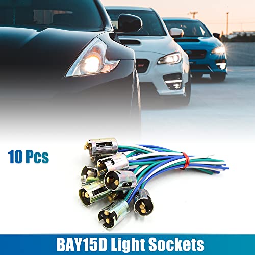 Evita parpadeos con conector de bombilla LED BAY15D arnés de cable de coche estanco 2