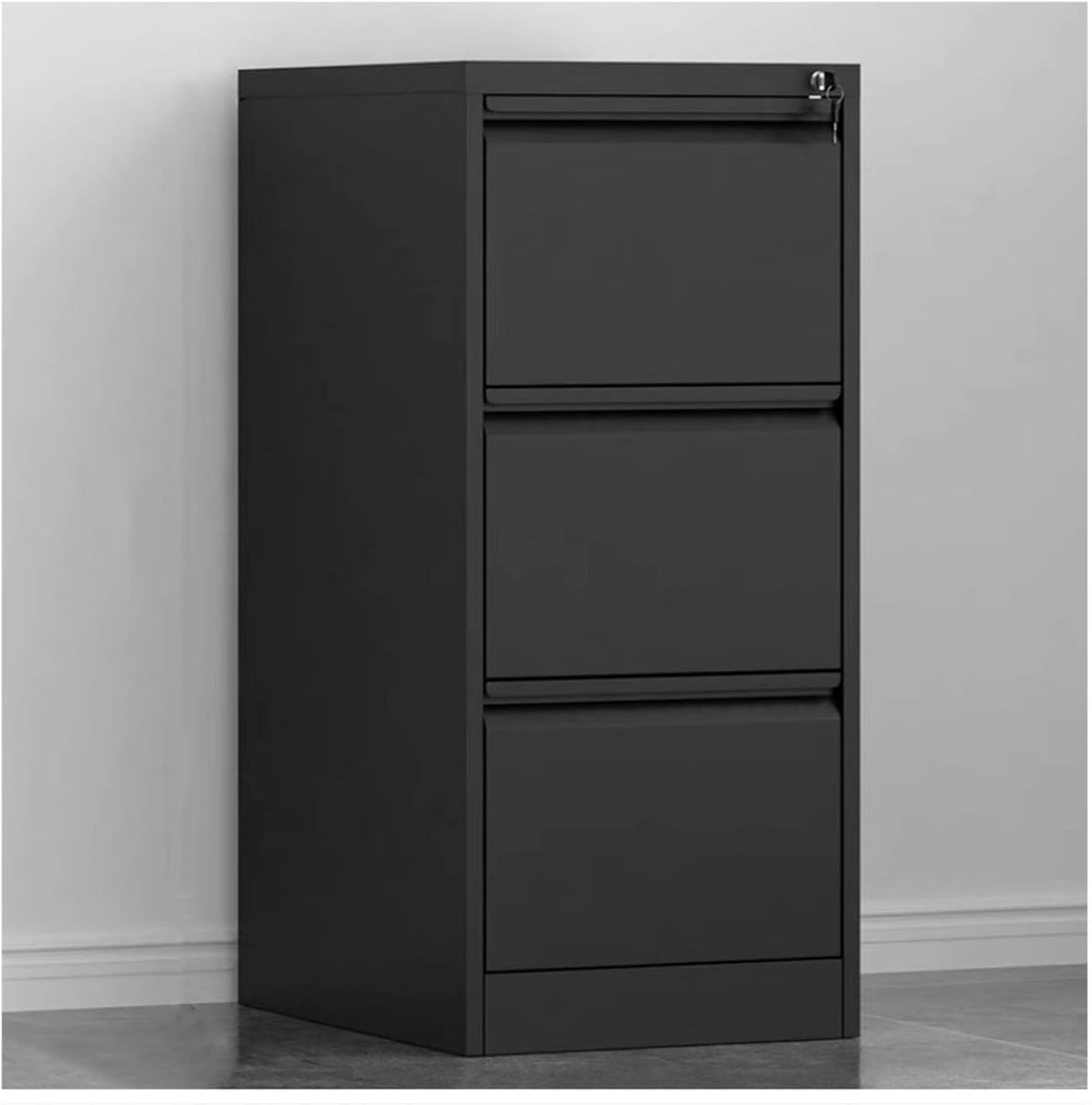 Industrial Style Metal Filing Cabinet with Lockable Tool Chest for Home Office Storage Solution,T-46×62×73cm