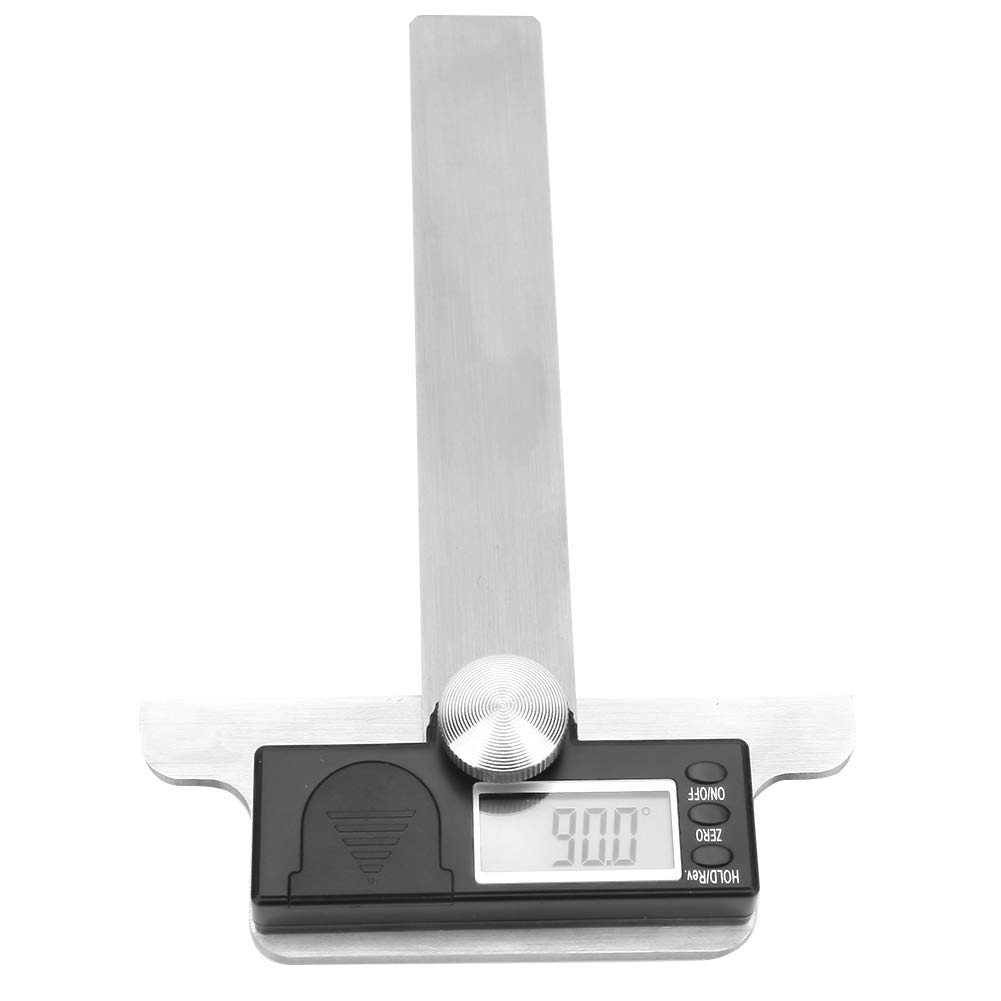 Instelbare gradenboog van roestvrij staal met meetgereedschap van 0 tot 180 graden, voor doe-het-zelvers (zwart, 30,5 cm, legering