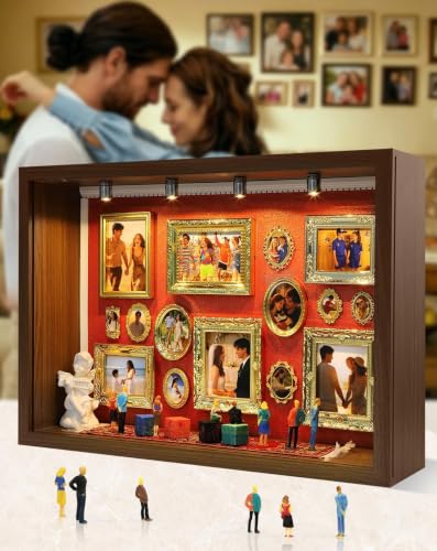 Microland Memory Museum Kit Mini Picture Frame Shadow Box 9133.3 Romantic for Her Warm Pet Memorial Personalized Gift for Woman Wedding Birthday Mother Graduation Christmas
