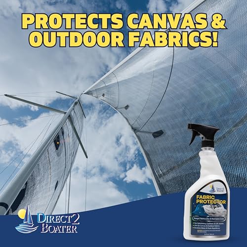 Fabric Protector Spray for Upholstery, Canvas, and Outdoor Fabrics 32 Fluid Ounce - Fabric Waterproofing Spray for Outdoors - Water Repellent Spray for Fabric - Boat Furniture Fabric Protector Spray