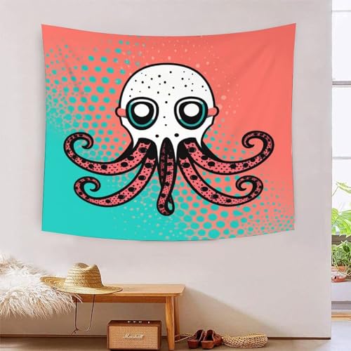 Tapisserie murale octopus 3D tissu déco idéal pour salon et dortoir
