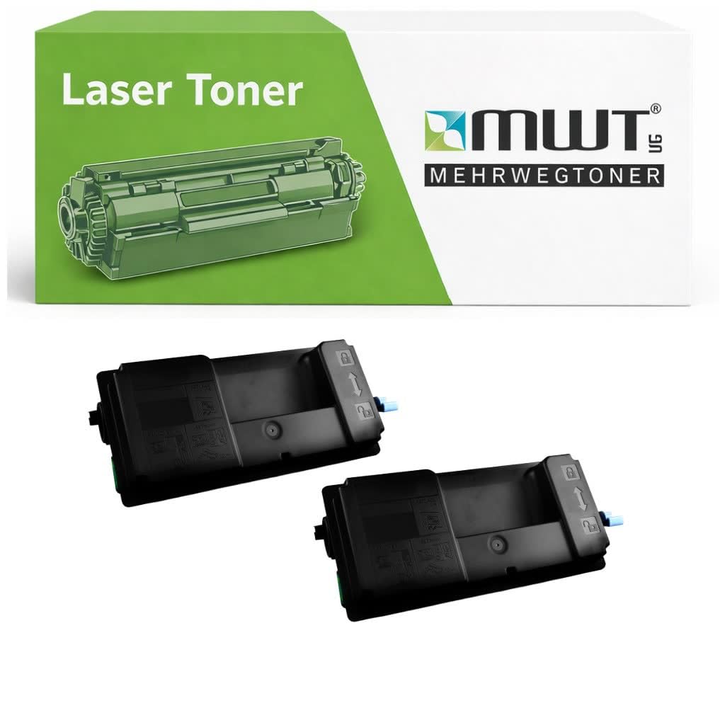 Toner compatible Triumph-Adler P-5531 noir x2 haute capacité Mehrwegtoner
