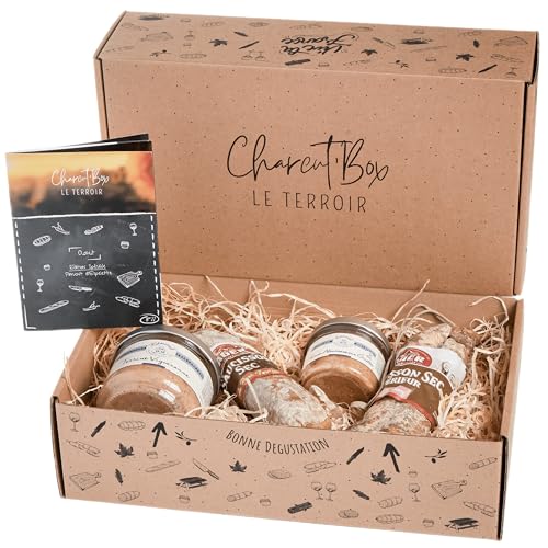 Caja de embutidos del terroir, salchicha seca, paté, salchicha... - caja embutidos francais - cesta gourd - caja embutidos, embutidos artesanales, terrina