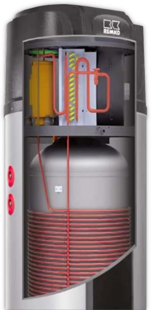 Internal components of REMKO RBW 301 PV-S Hot Water Heat Pump